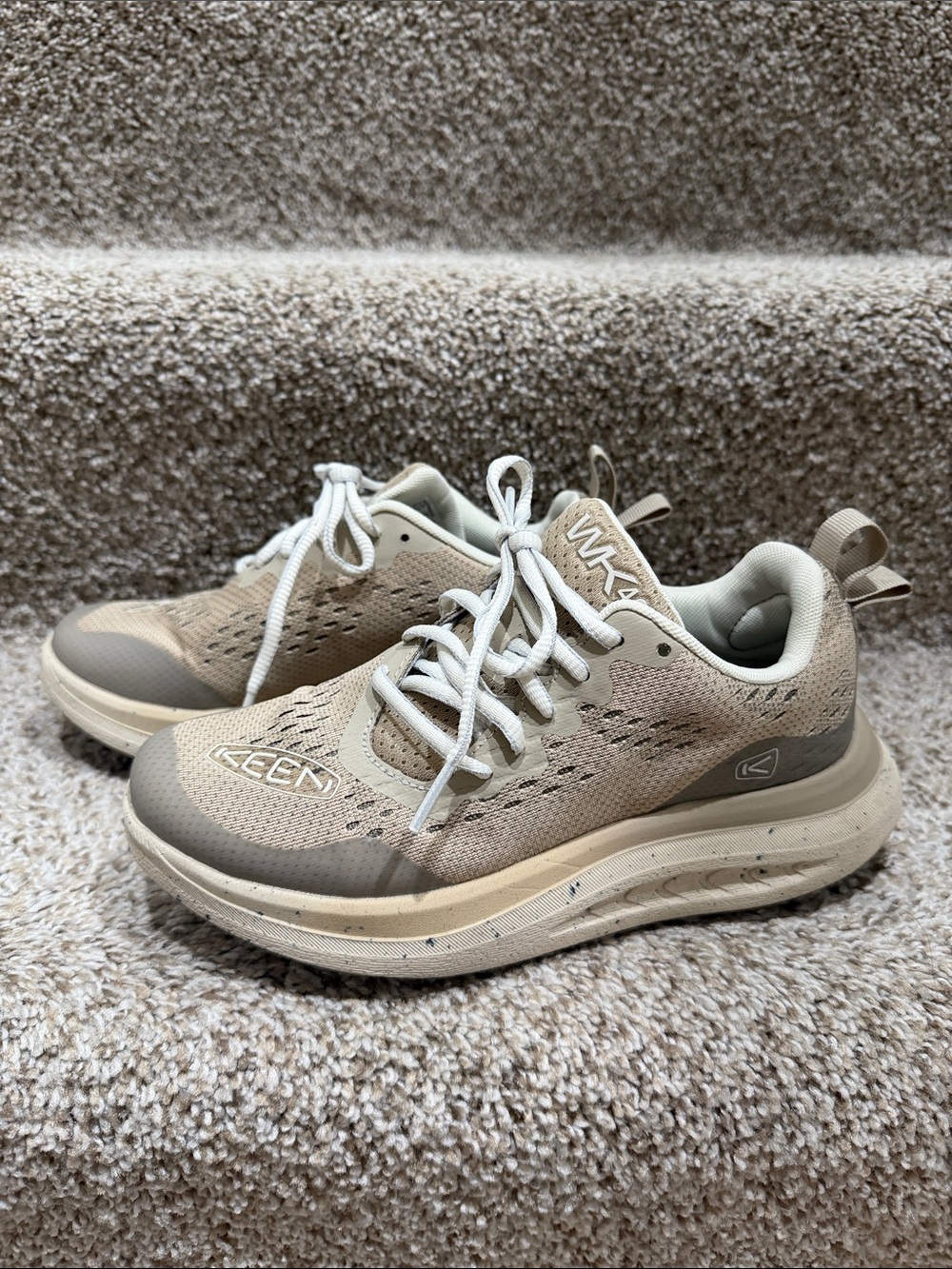 Keen Women's Sand/Taupe Lace-Up Athletic Sneakers - Picture 1 of 4